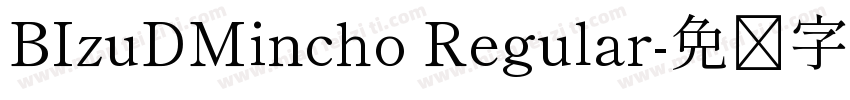 BIzuDMincho Regular字体转换